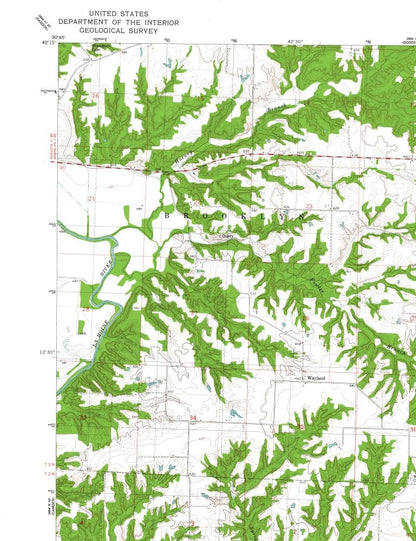 Topographical Map - Erwin Illinois Quad - USGS 1981 - 23 x 29.91 - Vintage Wall Art