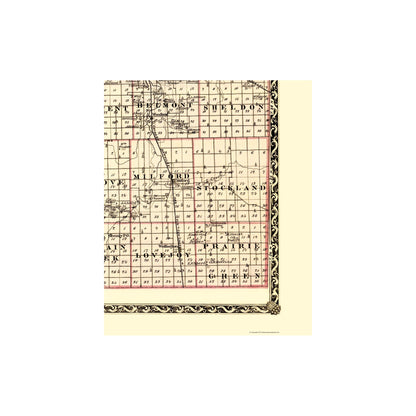 Historic County Map - Iroquois County Illinois - Warner 1870 - 23 x 28 – Maps of the Past Historic County Map - Iroquois County Illinois - Warner 1870 - 23 x 28 – Maps of the Past