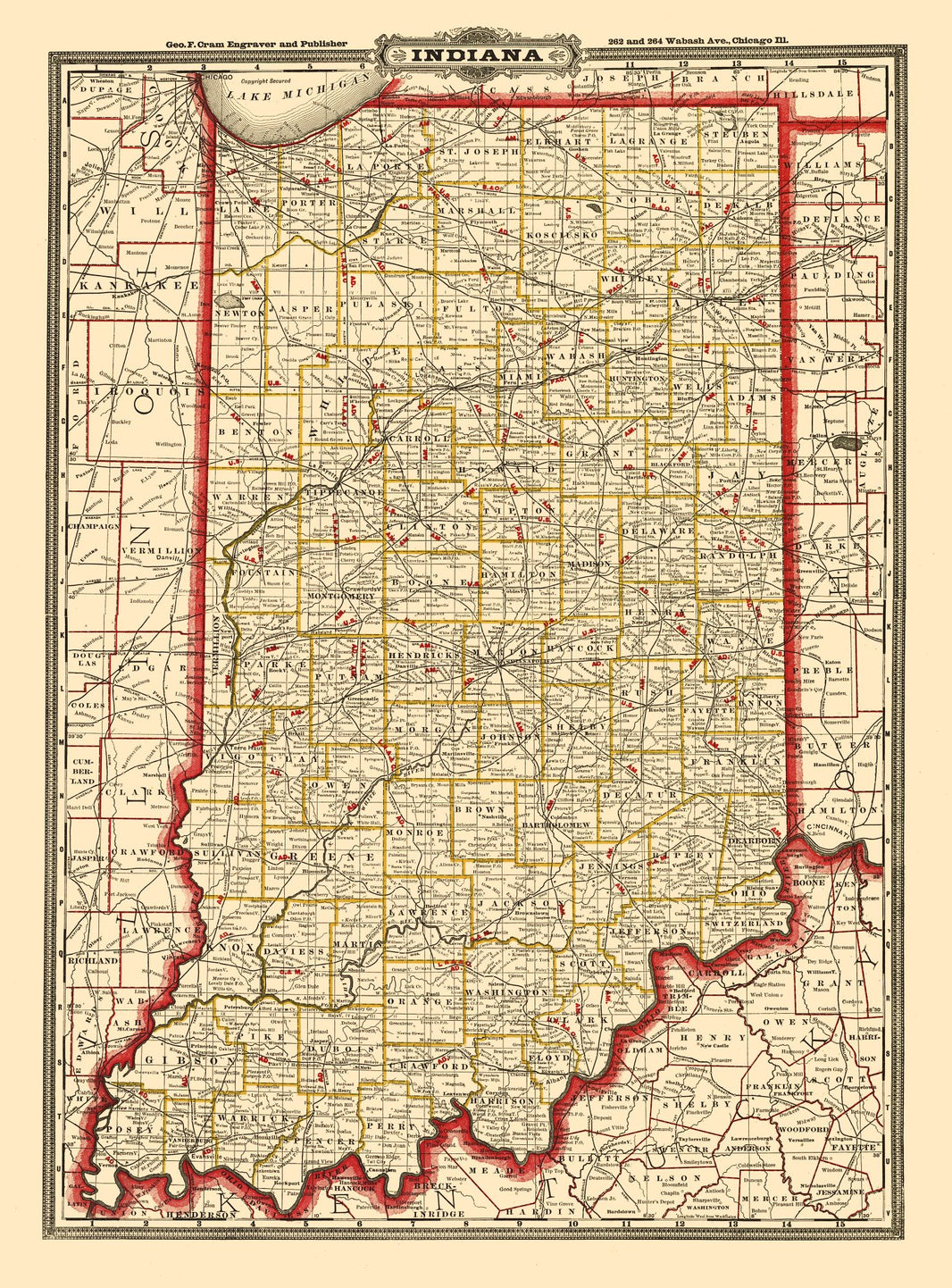 Old Railroad Maps - Indiana – Maps Of The Past