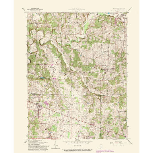 Topographical Map Indiana Indiana Historical Topographical Maps | Vintage Terrain Maps – Maps of ...