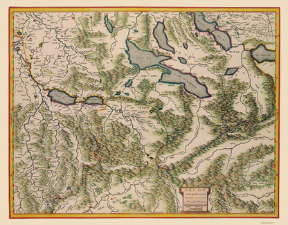 Historic Map - Aargau Canton Switzerland - Blaeu 1630 - 23 x 29.47 - Vintage Wall Art