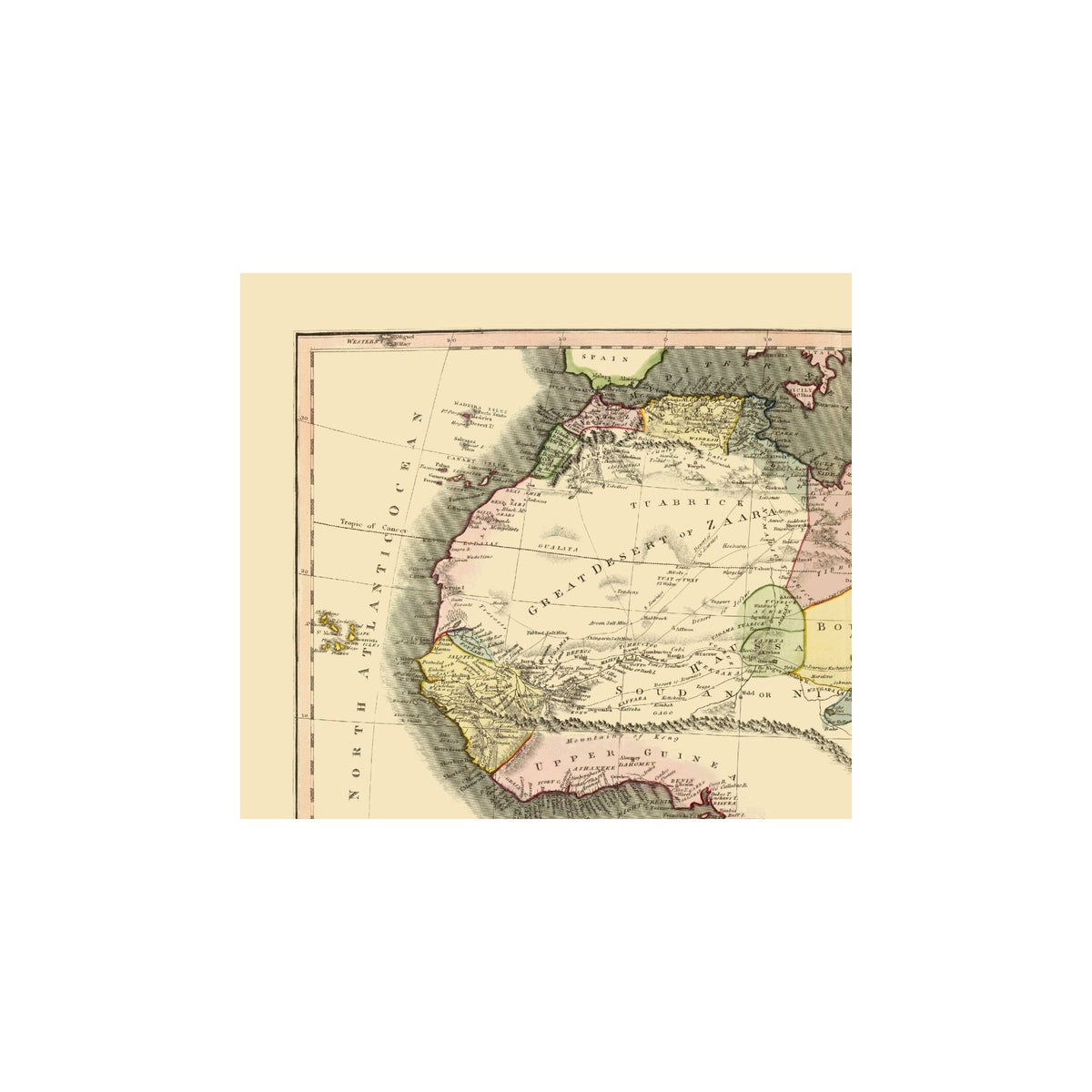 First Map Product Historic Map - Africa - Thomson 1817 - Vintage Wall Art – Maps of the Past