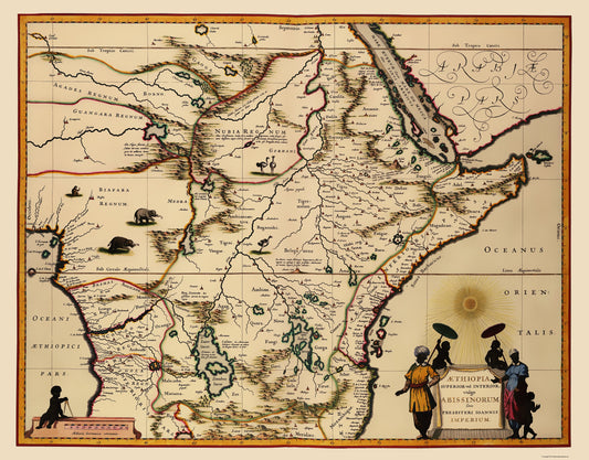 Historic Map - Africa Eastern - Blaeu 1635 - 23 x 29.39 - Vintage Wall Art