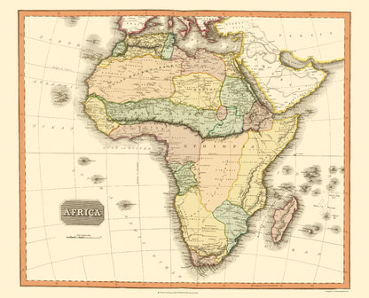 Historic Map - Africa - Cumming 1817 - 23 x 28.47 - Vintage Wall Art