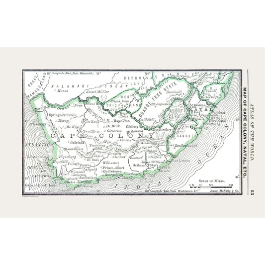 Historic Map - Africa North - Alden 1886 - Vintage Wall Art