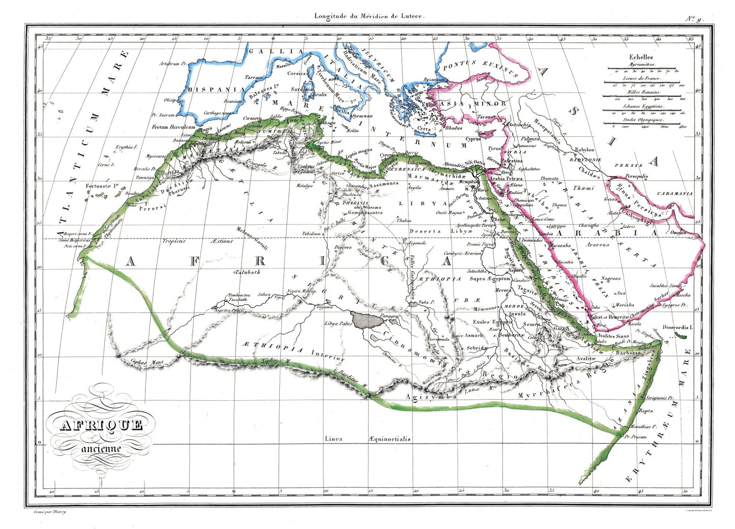 Historic Map - Africa Ancient - Thierry - 31.98 x 23 - Vintage Wall Art