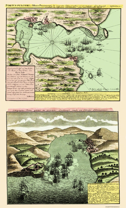 Historic Map - Panama - 1740 - 23 x 37.88 - Vintage Wall Art