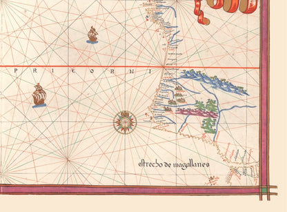 Historic Map - Americas West Coast - Martines 1587 - 31.15 x 23 - Vintage Wall Art