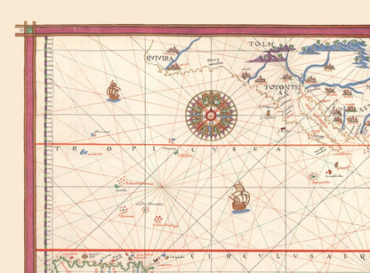 Historic Map - Americas West Coast - Martines 1587 - 31.15 x 23 - Vintage Wall Art