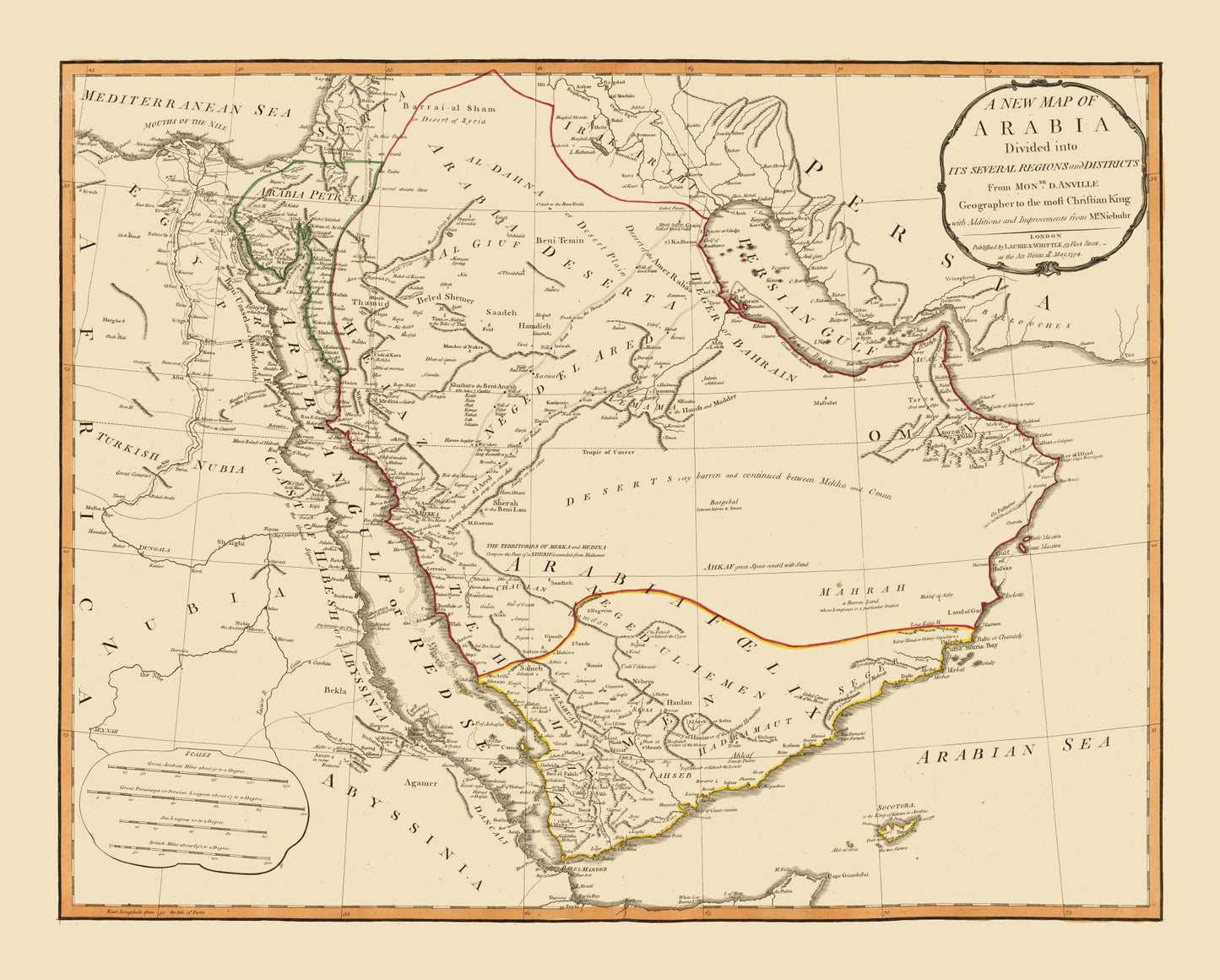 Historic Map - Arabia - Laurie 1794 - 28.64 x 23 - Vintage Wall Art