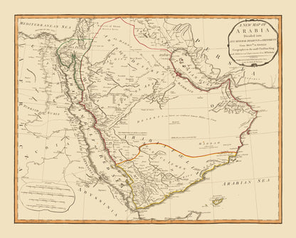 Historic Map - Arabia - Laurie 1794 - 28.64 x 23 - Vintage Wall Art