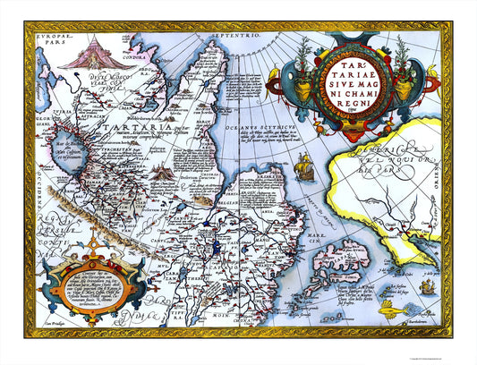 Historic Map - Asia North East - Ortelius 1603 - 23 x 30.02 - Vintage Wall Art