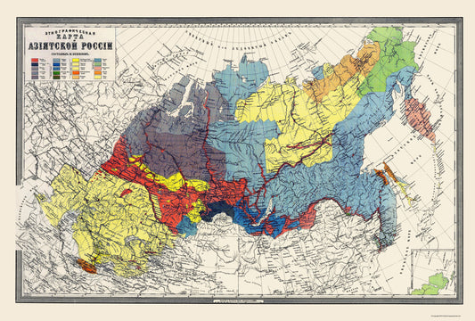 Historic Map - Russia - 1870 - 23 x 34.03 - Vintage Wall Art