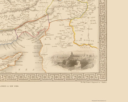 Historic Map - Asia Minor - Tallis 1851 - 23 x 28.83 - Vintage Wall Art