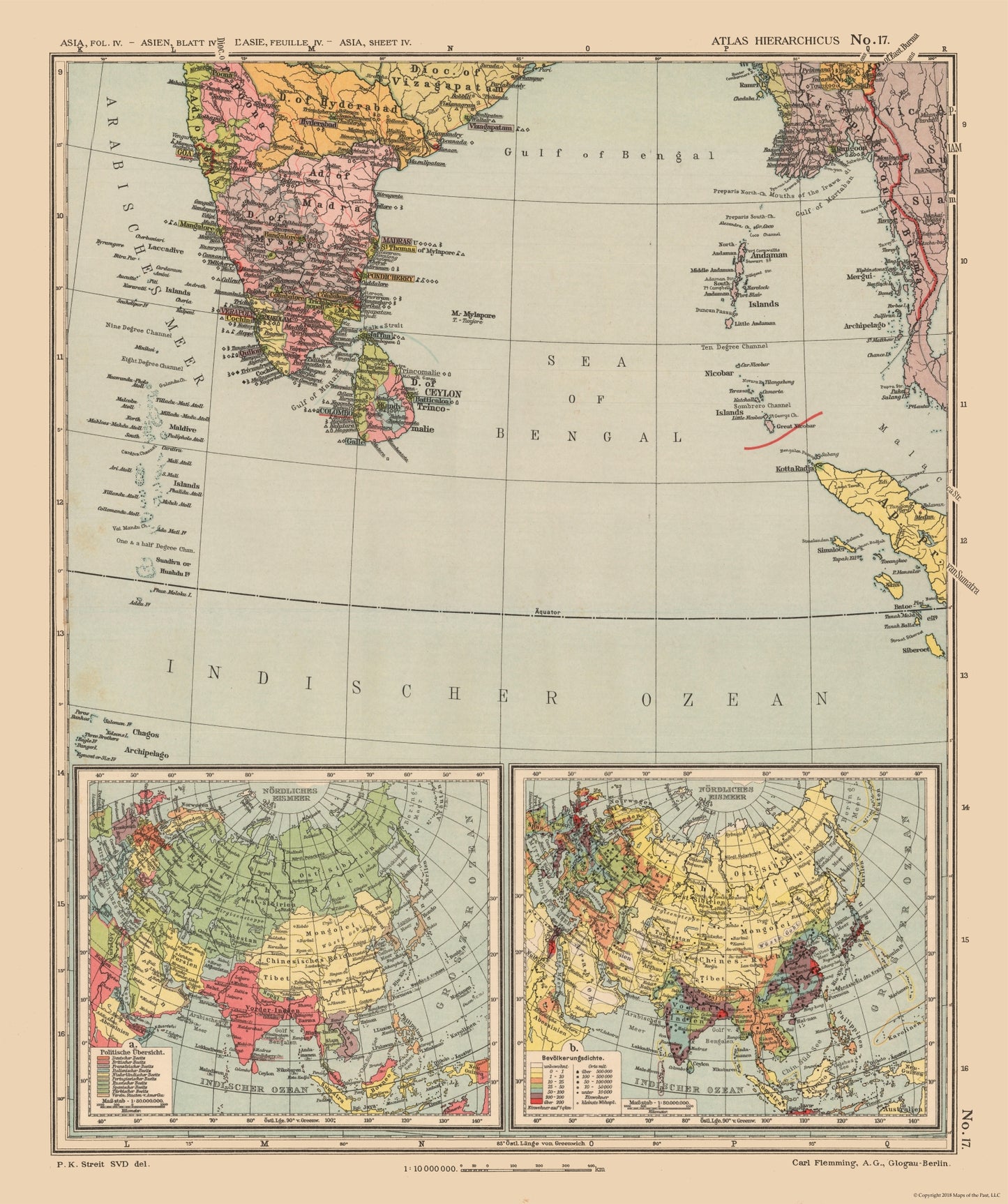 Historic Map - India - Streit 1913 - 23 x 27.47 - Vintage Wall Art