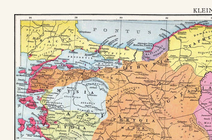 Historic Map - Asia Minor - Droysen 1886 - 34.75 x 23 - Vintage Wall Art