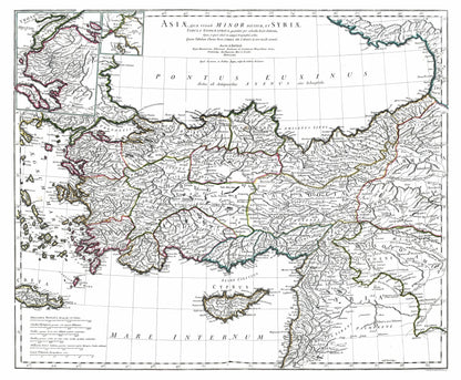 Historic Map - Asia Minor Syria - D'Anville 1799 - 27.90 x 23 - Vintage Wall Art