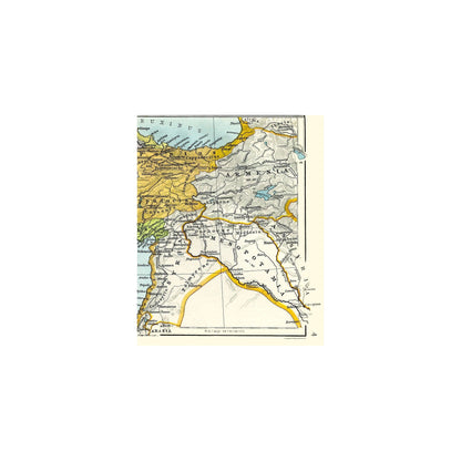 Historic Map - Asia Minor Roman Persian Times - Velhagen 1897 - 23 x 28.37 - Vintage Wall Art