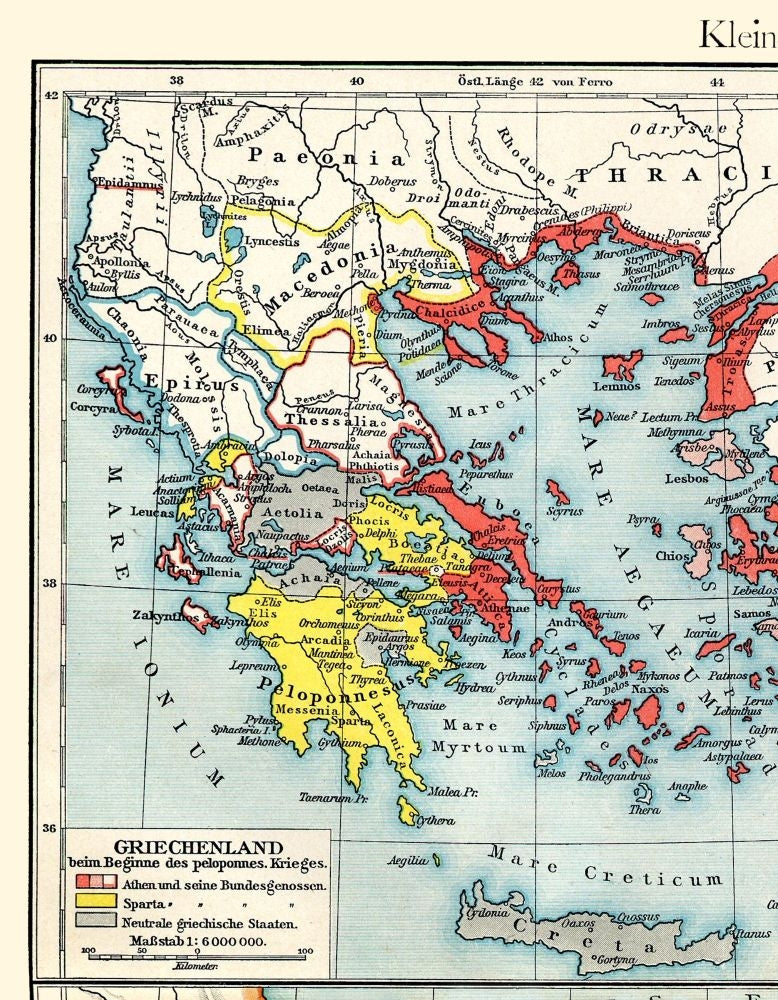 Historic Map - Asia Minor Greece - Putzgers 1897 - 23 x 29.56 - Vintage Wall Art