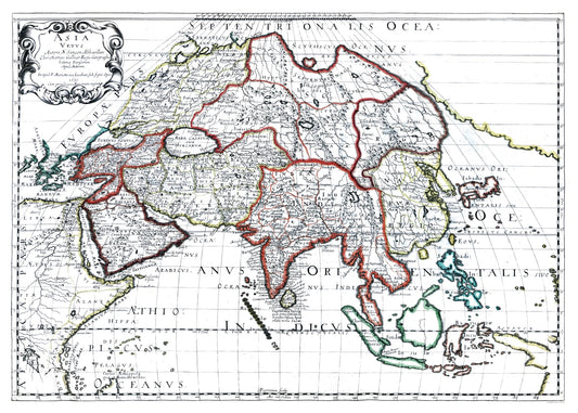 Historic Map - Asia - Sanson 1641 - 32.17 x 23 - Vintage Wall Art