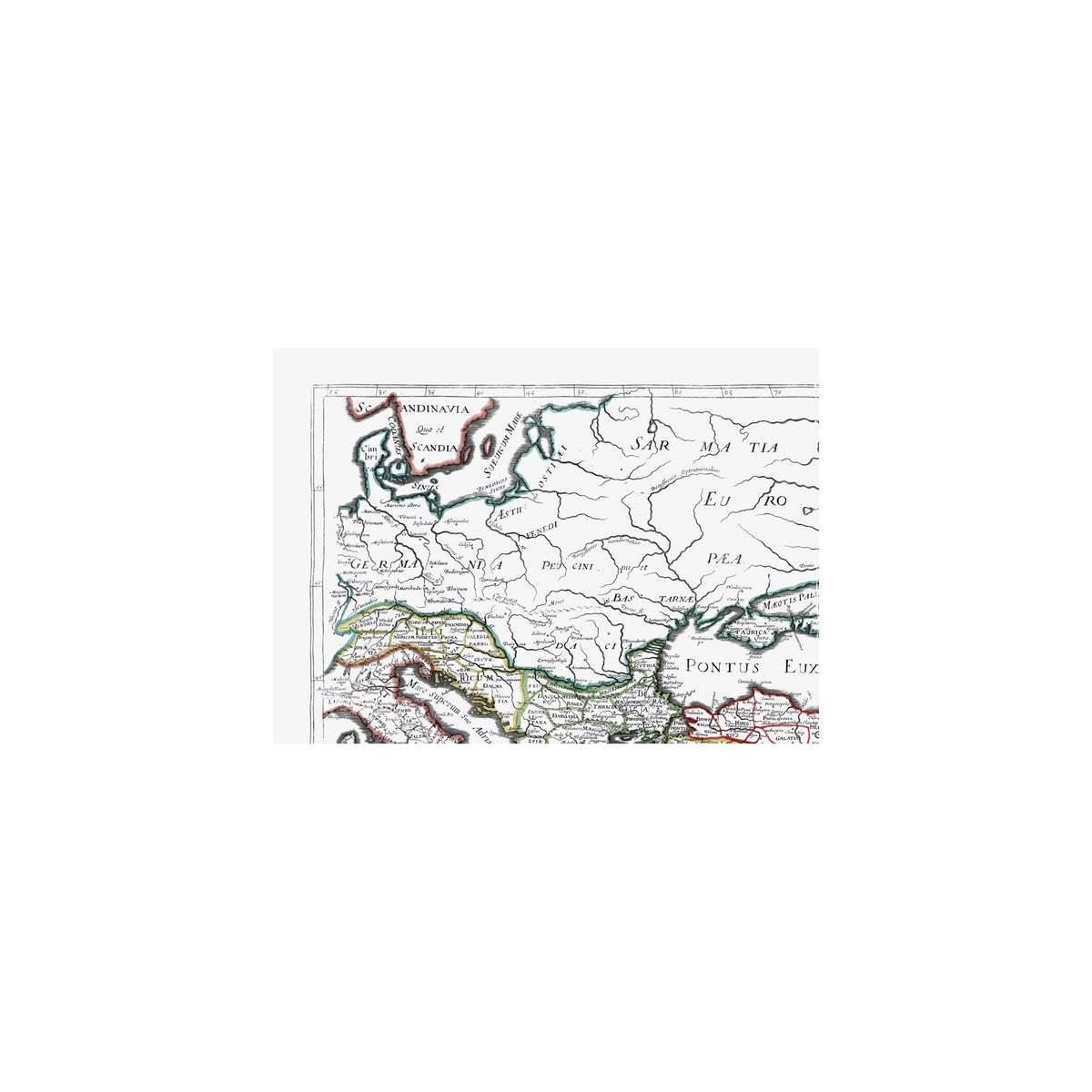 Sanson Ranch Map Historic Map - Roman Empire - Sanson 1641 - 31.78 x 23 - Vintage Wall ...