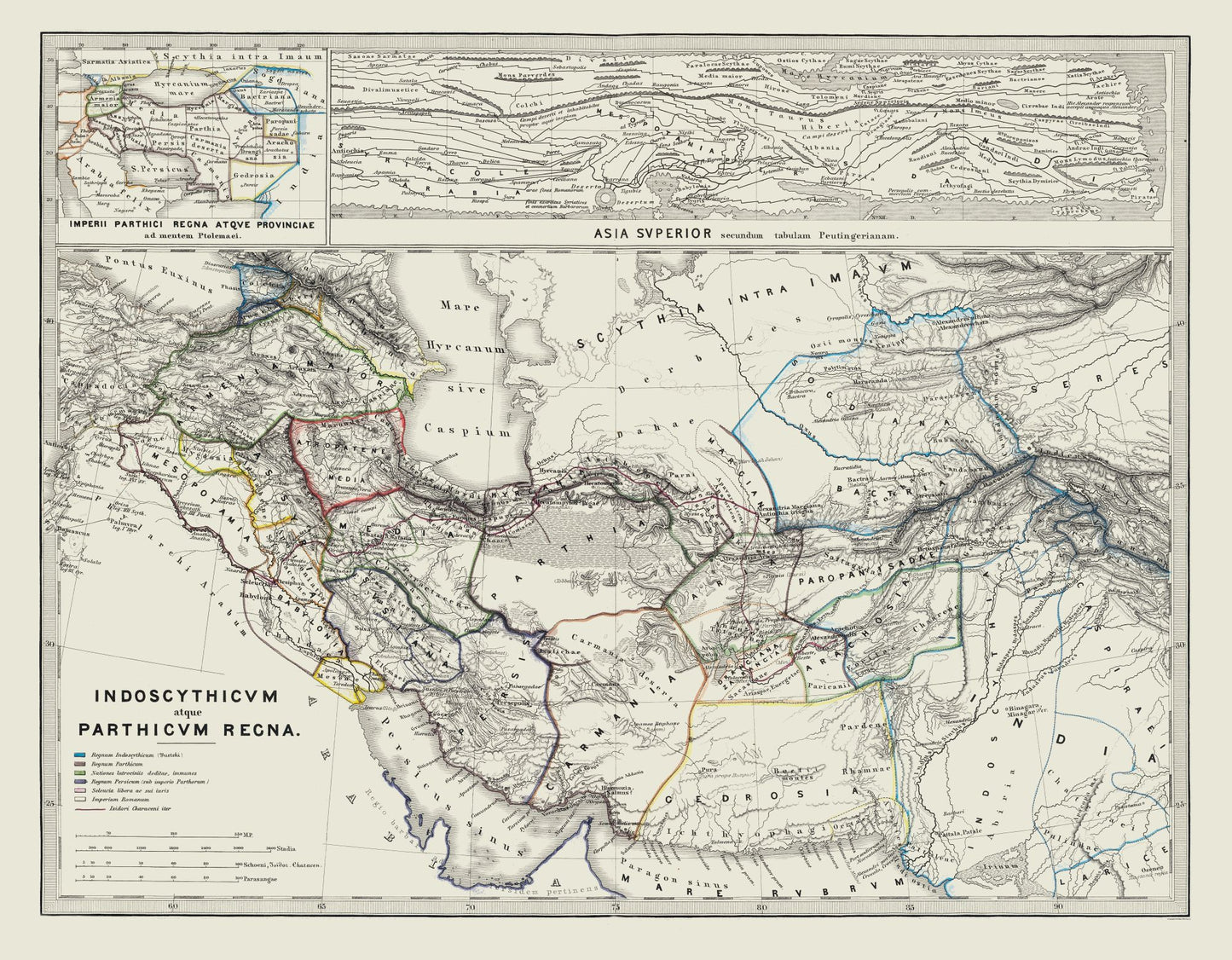 Historic Map - Asia Superior - Spruner 1865 - 29.50 x 23 - Vintage Wall Art