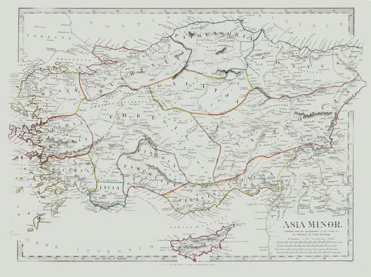 Historic Map - Asia Minor - Baldwin 1830 - 30.73 x 23 - Vintage Wall Art