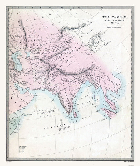 Historic Map - Ancients World - Stanford 1830 - 23 x 27.23 - Vintage Wall Art