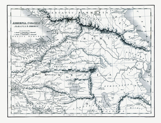 Historic Map - Armenia Colchis Albania Iberia Asia - Oxford 1828 - 30.04 x 23 - Vintage Wall Art