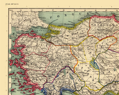 Historic Map - Asia Minor - Kiepert 1903 - 28.60 x 23 - Vintage Wall Art