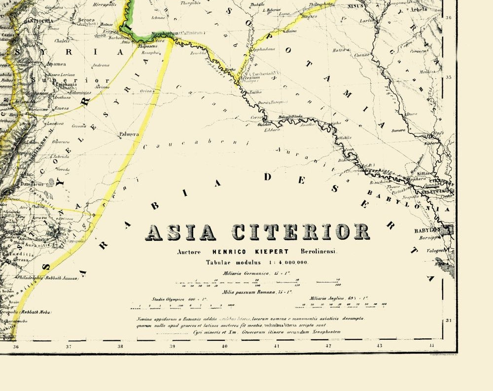 Historic Map - Asia Minor - Kiepert 1903 - 28.97 x 23 - Vintage Wall Art