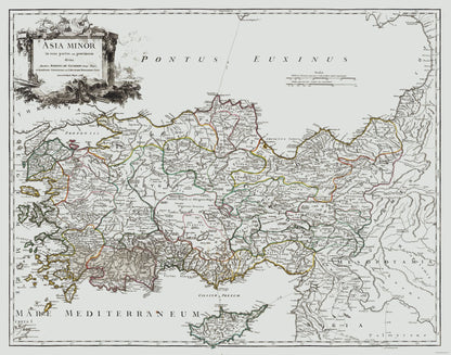 Historic Map - Asia Minor - Vaugondy 1757 - 29.30 x 23 - Vintage Wall Art