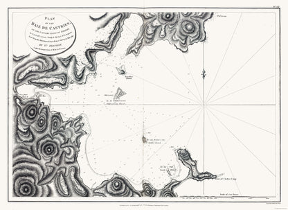 Historic Map - Baie De Castries Tartary - Bernizet 1787 - 31.56 x 23 - Vintage Wall Art