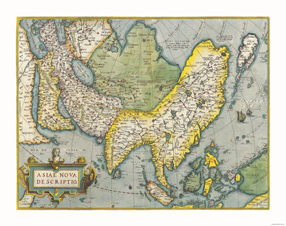 Historic Map - Asia - Ortelius 1670 - 29.11 x 23 - Vintage Wall Art