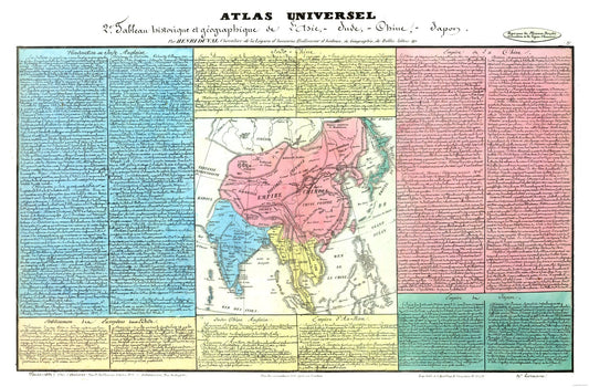 Historic Map - Chinese Empire - Duval 1834 - 35.02 x 23 - Vintage Wall Art