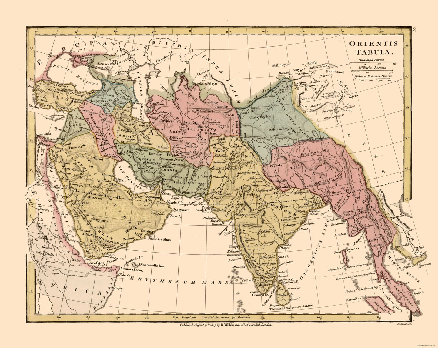 Historic Map - Asia - Wilkinson 1807 - 28.95 x 23 - Vintage Wall Art