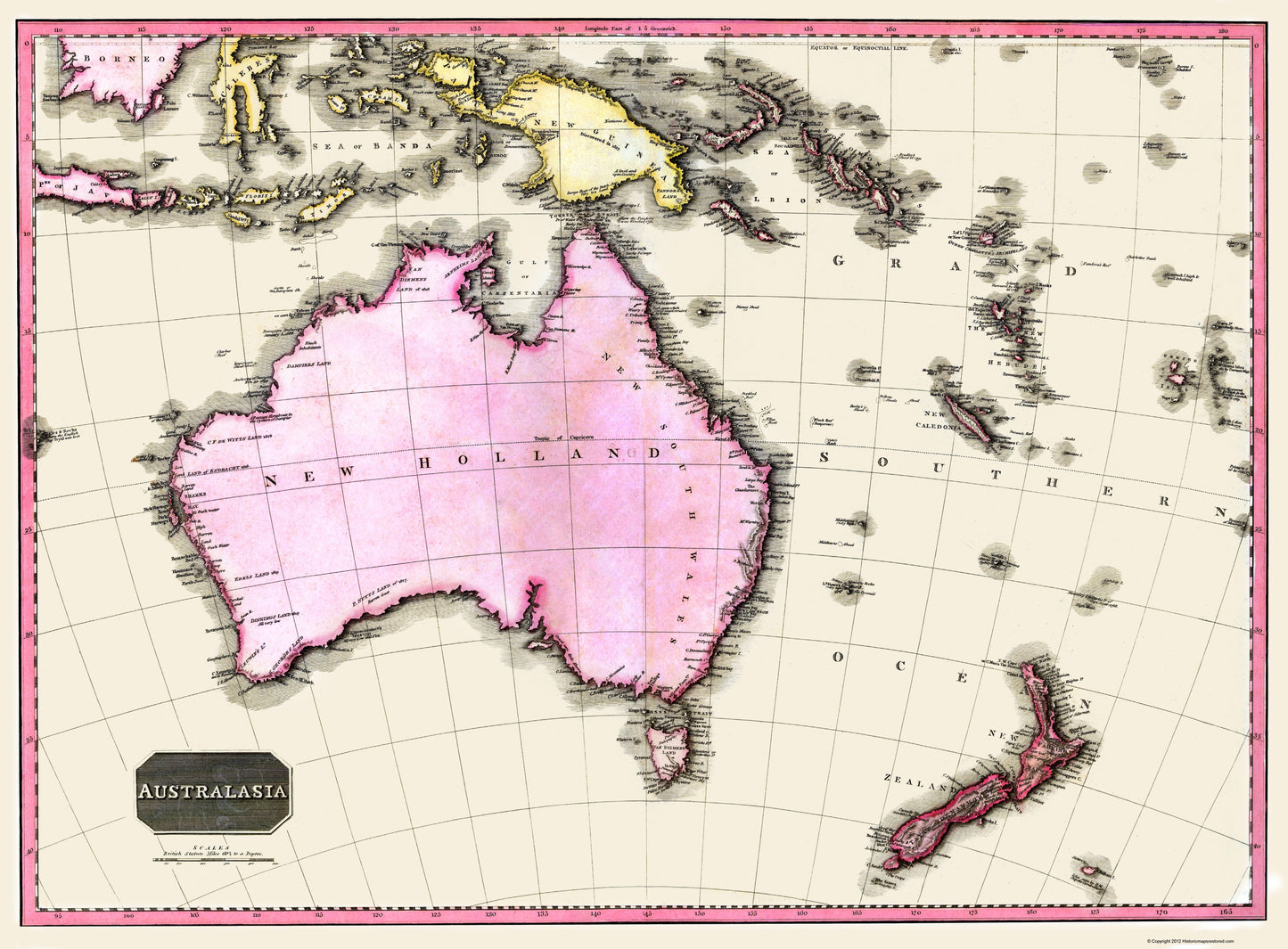 Historic Map - Australia - Dobson 1818 - 23 x 31.21 - Vintage Wall Art