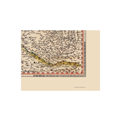 Historic Map - Austria - Ortelius 1570 - 23 x 30.05 - Vintage Wall Art