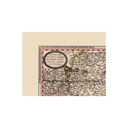 Historic Map - Austria - Ortelius 1570 - 23 x 30.05 - Vintage Wall Art