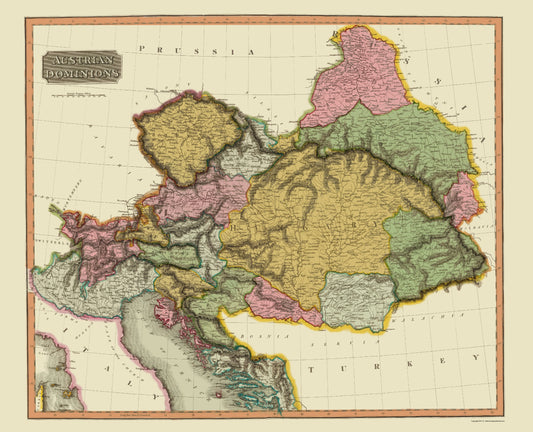 Historic Map - Austria - Thomson 1816 - 23 x 28.39 - Vintage Wall Art