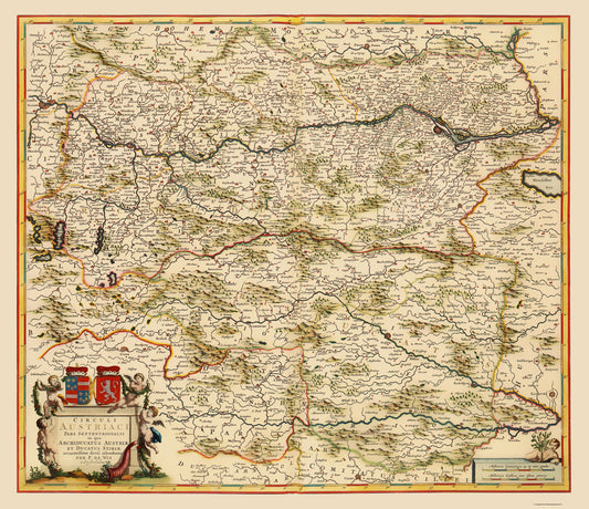 Historic Map - Austria - De Wit 1688 - 23 x 26.67 - Vintage Wall Art