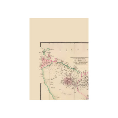 Historic Map - Van Diemens Land Tasmania Australia - Arrowsmith 1844 - 23 x 31.95 - Vintage Wall Art