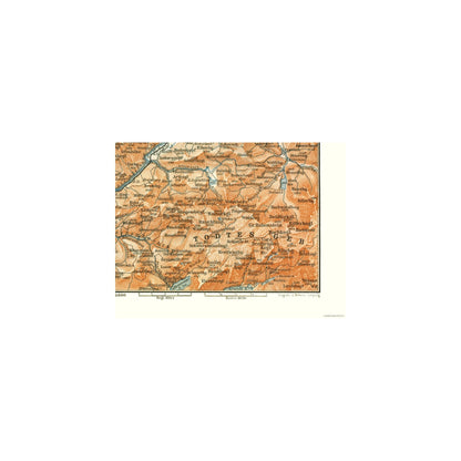 Historic Map - Hollen Geb Austria - Baedeker 1896 - 30.13 x 23 - Vintage Wall Art