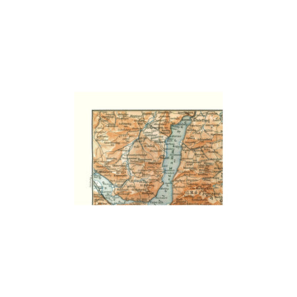 Historic Map - Hollen Geb Austria - Baedeker 1896 - 30.13 x 23 - Vintage Wall Art