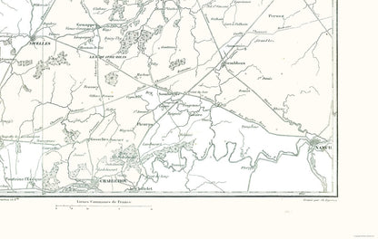 Historic War Map - Battle of Ligny Belgium - Thiers 1866 - 36.31 x 23 - Vintage Wall Art