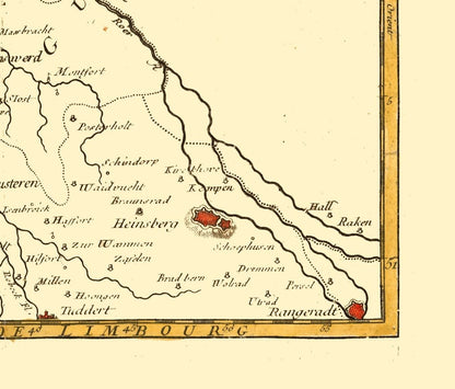 Historic Map - Liege Belgium - Robert 1748 - 26.97 x 23 - Vintage Wall Art