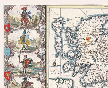 Historic Nautical Map - British Isles German Sea British Ocean - 28.30 x 23 - Vintage Wall Art