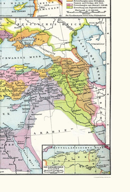 Historic Map - Ottoman Empire Turkey - Droysen 1699 - 23 x 33.97 - Vintage Wall Art