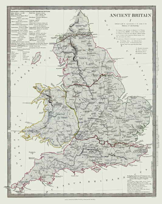 Historic Map - Britain Ancient - Baldwin 1830 - 23 x 28.81 - Vintage Wall Art