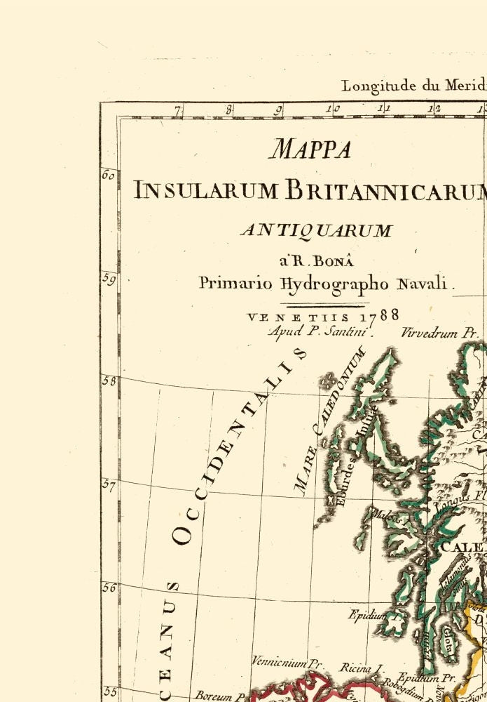 Historic Map - British Islands - Santini 1794 - 23 x 33.09 - Vintage Wall Art